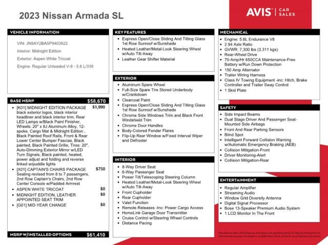 2023 Nissan Armada SL