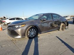 Salvage cars for sale at Grand Prairie, TX auction: 2018 Toyota Camry LE