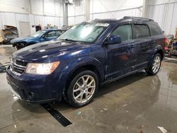 Salvage cars for sale at Wayland, MI auction: 2018 Dodge Journey SXT