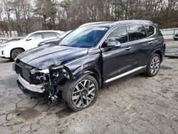 Salvage cars for sale at Austell, GA auction: 2022 Hyundai Santa FE Calligraphy