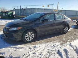 Salvage cars for sale at Dyer, IN auction: 2012 Honda Civic LX