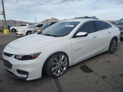 Salvage cars for sale from Copart North Las Vegas, NV: 2016 Chevrolet Malibu Premier