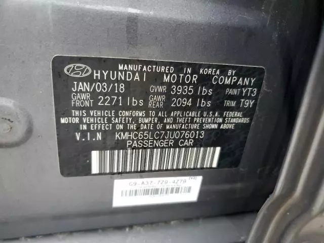 2018 Hyundai Ioniq Blue