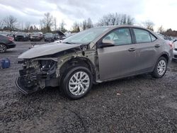 Salvage cars for sale from Copart Portland, OR: 2018 Toyota Corolla L