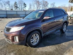 Salvage cars for sale at Spartanburg, SC auction: 2015 KIA Sorento LX