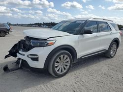 Salvage cars for sale at West Palm Beach, FL auction: 2022 Ford Explorer Limited