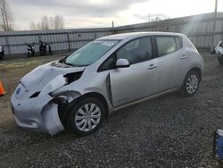 Salvage cars for sale at Arlington, WA auction: 2014 Nissan Leaf S