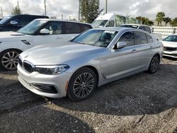 Salvage cars for sale at Miami, FL auction: 2018 BMW 530E