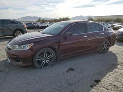 Salvage cars for sale at Las Vegas, NV auction: 2017 Honda Accord Sport