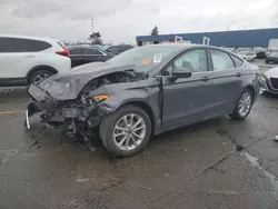 Salvage cars for sale at Woodhaven, MI auction: 2020 Ford Fusion SE