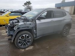 Salvage cars for sale at Woodhaven, MI auction: 2022 Jeep Compass Limited