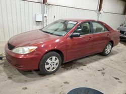 Salvage cars for sale from Copart Pennsburg, PA: 2002 Toyota Camry LE