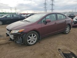 Salvage cars for sale at Elgin, IL auction: 2012 Honda Civic LX