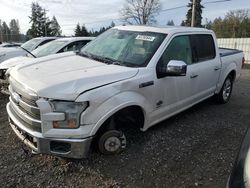 Vehiculos salvage en venta de Copart Graham, WA: 2015 Ford F150 Supercrew