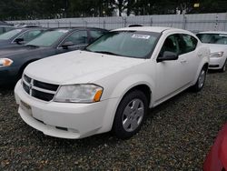 Salvage cars for sale from Copart Graham, WA: 2008 Dodge Avenger SE