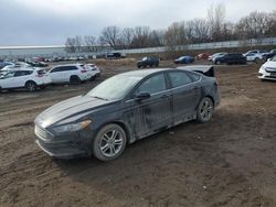 Salvage cars for sale at Davison, MI auction: 2018 Ford Fusion SE