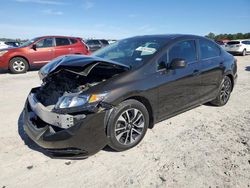 Salvage cars for sale from Copart Houston, TX: 2013 Honda Civic EX