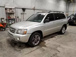 Salvage cars for sale from Copart Milwaukee, WI: 2007 Toyota Highlander Hybrid