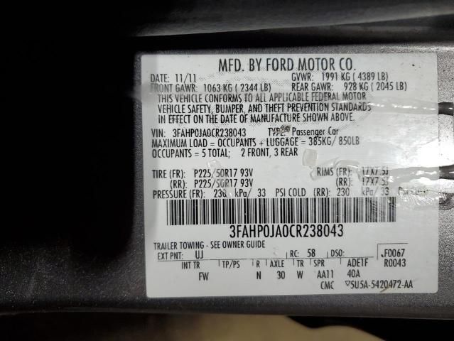 2012 Ford Fusion SEL