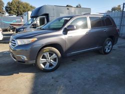 Salvage cars for sale from Copart Hayward, CA: 2012 Toyota Highlander Limited