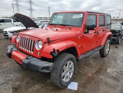 Salvage cars for sale at Elgin, IL auction: 2016 Jeep Wrangler Unlimited Sahara