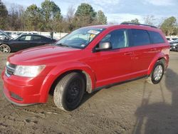 Salvage cars for sale at Hampton, VA auction: 2017 Dodge Journey SE