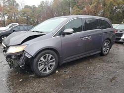 Salvage cars for sale at Austell, GA auction: 2016 Honda Odyssey Touring