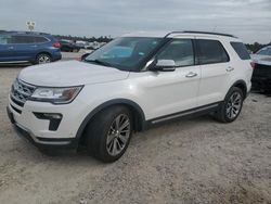 Salvage cars for sale at Houston, TX auction: 2018 Ford Explorer Limited