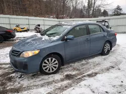 Salvage cars for sale at Center Rutland, VT auction: 2013 Toyota Corolla Base