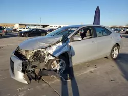 2016 Toyota Corolla L en venta en Grand Prairie, TX