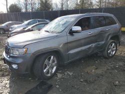 Salvage cars for sale at Waldorf, MD auction: 2011 Jeep Grand Cherokee Overland