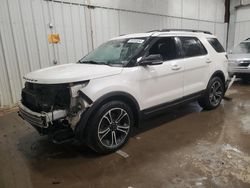 Salvage cars for sale at Franklin, WI auction: 2015 Ford Explorer Sport