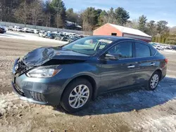 Salvage cars for sale at Mendon, MA auction: 2018 Nissan Sentra S