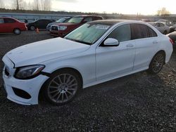 Salvage cars for sale from Copart Arlington, WA: 2015 Mercedes-Benz C 400 4matic