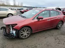 Salvage cars for sale at Arlington, WA auction: 2018 Subaru Impreza Limited