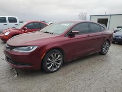 Salvage cars for sale from Copart Kansas City, KS: 2015 Chrysler 200 S