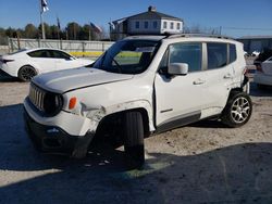 Salvage cars for sale from Copart North Billerica, MA: 2017 Jeep Renegade Latitude