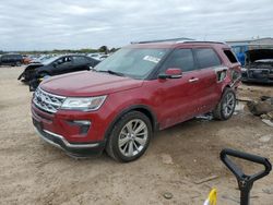 Salvage cars for sale at San Antonio, TX auction: 2019 Ford Explorer Limited