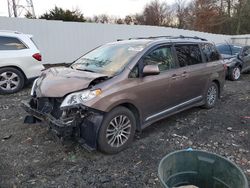 Salvage cars for sale from Copart Windsor, NJ: 2018 Toyota Sienna XLE