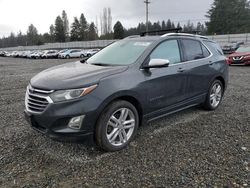 Chevrolet salvage cars for sale: 2018 Chevrolet Equinox Premier