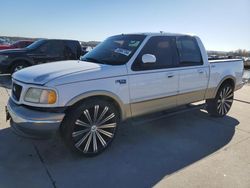 Salvage cars for sale at Grand Prairie, TX auction: 2001 Ford F150 Supercrew