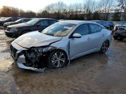 Salvage cars for sale at North Billerica, MA auction: 2021 Nissan Sentra SV