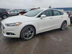 Salvage cars for sale at Woodhaven, MI auction: 2014 Ford Fusion Titanium