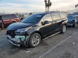 Salvage cars for sale at Van Nuys, CA auction: 2021 Toyota Sienna Limited