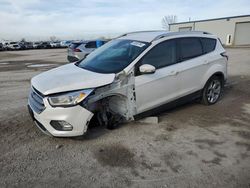 Salvage cars for sale from Copart Kansas City, KS: 2017 Ford Escape Titanium