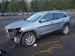 Vehiculos salvage en venta de Copart Graham, WA: 2017 Jeep Cherokee Limited