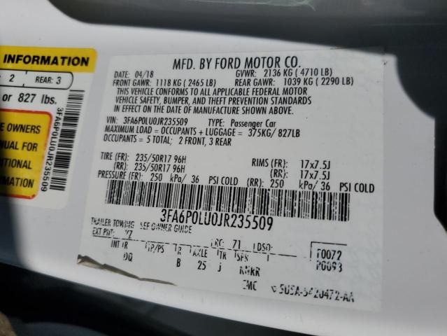 2018 Ford Fusion SE Hybrid