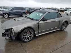 Salvage cars for sale at Grand Prairie, TX auction: 2002 Ford Mustang GT