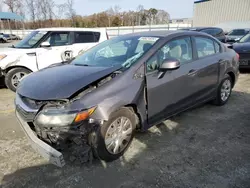 Salvage cars for sale at Spartanburg, SC auction: 2012 Honda Civic LX