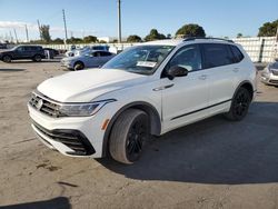 Salvage cars for sale at Miami, FL auction: 2022 Volkswagen Tiguan SE R-LINE Black